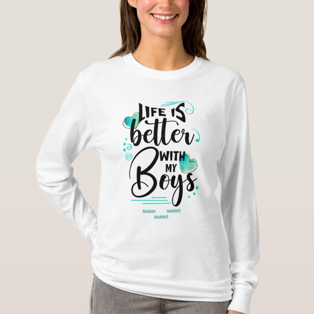Camiseta La vida es mejor con mis niños (Anverso)