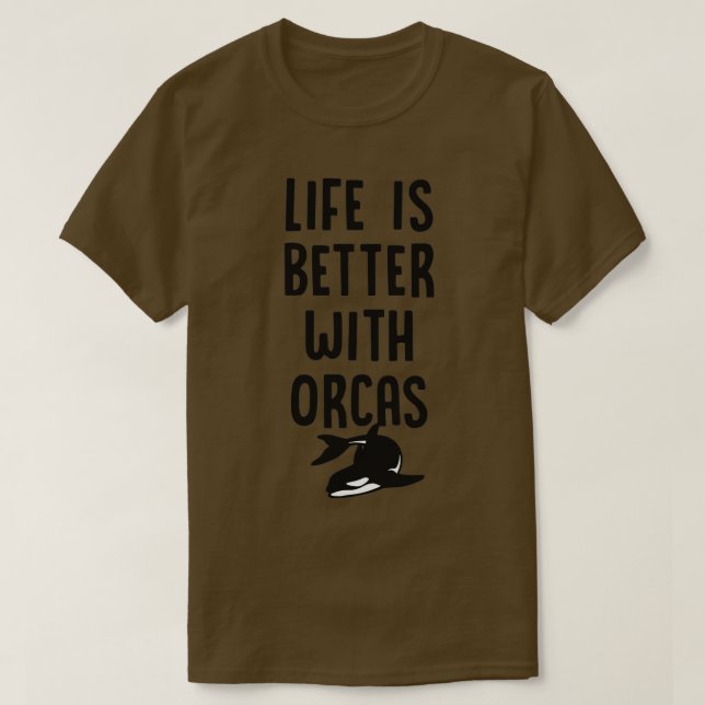 Camiseta La Vida Es Mejor Con Orcas Funny Cuca Asesino Orca (Diseño del anverso)