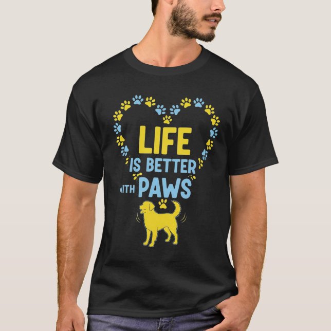Camiseta La vida es mejor con patas (Anverso)