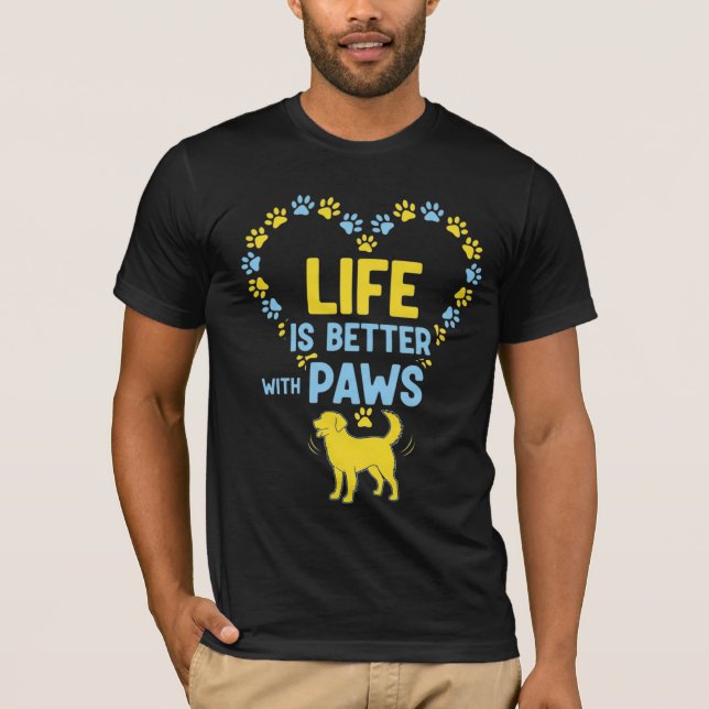 Camiseta La vida es mejor con patas (Anverso)