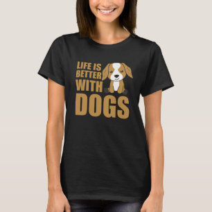 Camiseta La Vida Es Mejor Con Perros Cute Cocker Spaniel Do