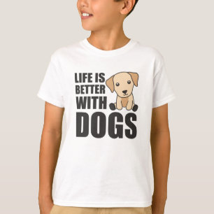 Camiseta La Vida Es Mejor Con Perros Cute Labrador Perro