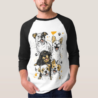 Camiseta La vida es mejor con perros – Gráfico divertido pa