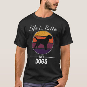Camiseta La vida es mejor con perros para papá de perro