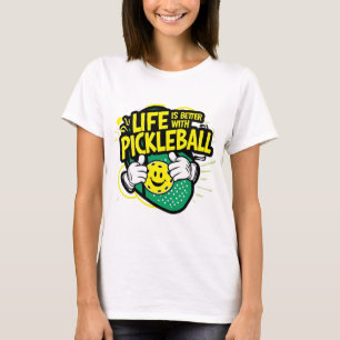 Camiseta La vida es mejor con pickleball