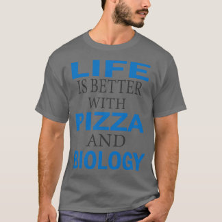 Camiseta la vida es mejor con pizza y biología 4