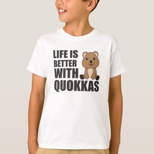 Camiseta La Vida Es Mejor Con Quokkas - Cute Quokka (Anverso)