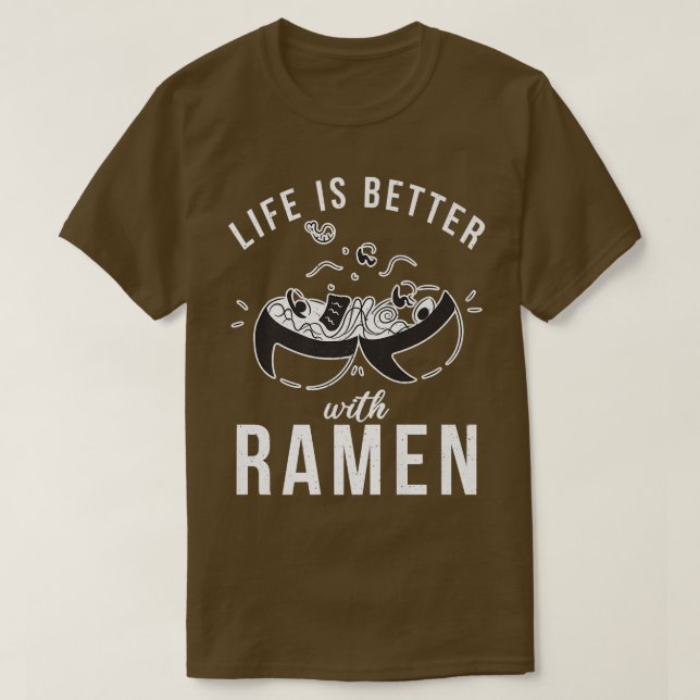 Camiseta La Vida Es Mejor Con Ramen Lover 802 (Diseño del anverso)