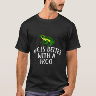 Camiseta La Vida Es Mejor Con Ranas Graciosas De Hoodie De