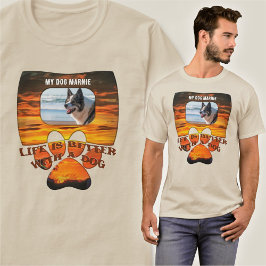 Camiseta La vida es mejor con un atardecer de perro 2584