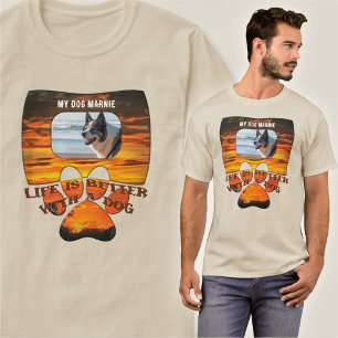 Camiseta La vida es mejor con un atardecer de perro 2584