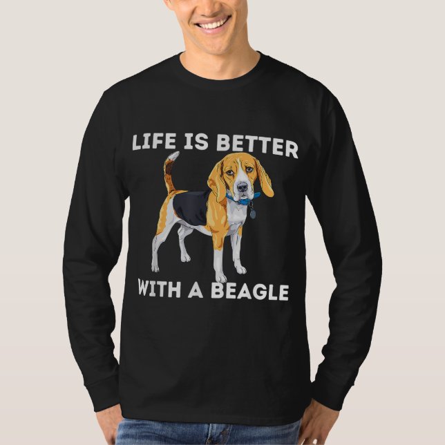 Camiseta La Vida Es Mejor Con Un Beagle - Beagle Dog Lover  (Anverso)