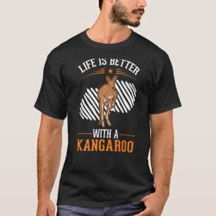 Camiseta La vida es mejor con un canguro Premium_1
