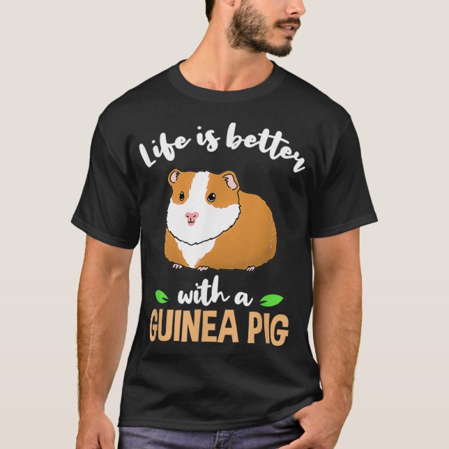 Camiseta La Vida Es Mejor Con Un Cerdo De Guinea _1 (Anverso)