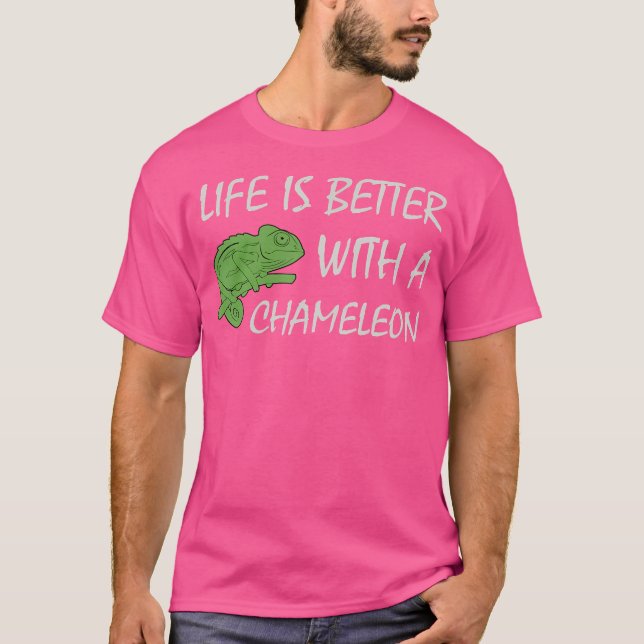Camiseta La Vida Es Mejor Con Un Chameleon (Anverso)