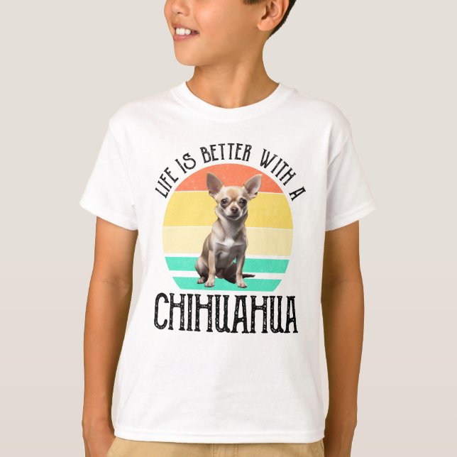 Camiseta La Vida Es Mejor Con Un Chihuahua (Anverso)