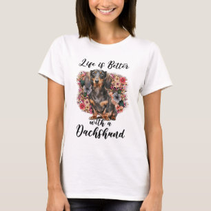 Camiseta La Vida Es Mejor Con Un Dachshund