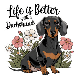 Camiseta La vida es mejor con un Dachshund