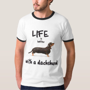 CAMISETA LA VIDA ES MEJOR CON UN DACHSHUND