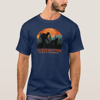 Camiseta La vida es mejor con un Doodle Goldendle Labradle