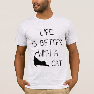 Camiseta La Vida Es Mejor Con Un Gato - Amantes Del Gato