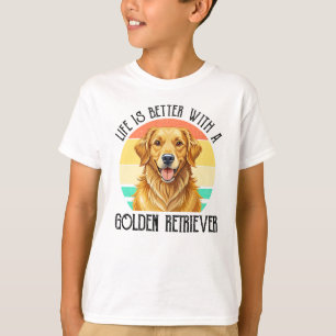 Camiseta La Vida Es Mejor Con Un Golden Retriever