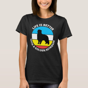 Camiseta La Vida Es Mejor Con Un Golden Retriever Classic 5
