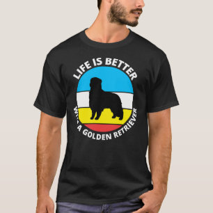 Camiseta La Vida Es Mejor Con Un Golden Retriever Classic 5