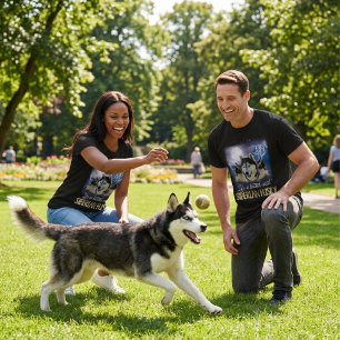 Camiseta La vida es mejor con un Husky Siberiano