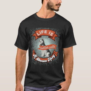 Camiseta La Vida Es Mejor Con Un Husky Siberiano Retro 2