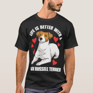 Camiseta La Vida Es Mejor Con Un Jack Russell Terrier Pullo