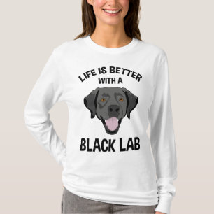 Camiseta La Vida Es Mejor Con Un Laboratorio Negro