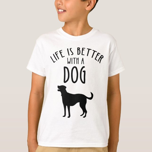 Camiseta La Vida Es Mejor Con Un Perro (Anverso)