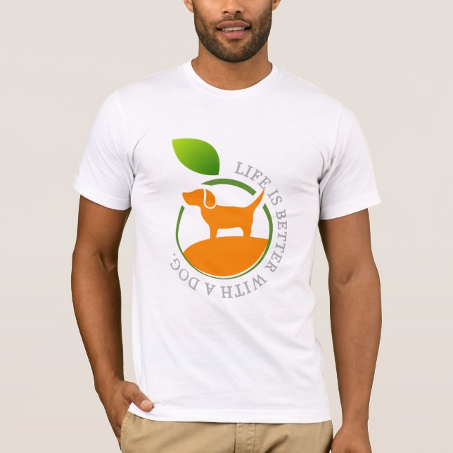 Camiseta la vida es mejor con un perro (Anverso)