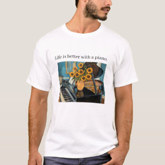 Camiseta La vida es mejor con un piano - ¡Gran sudadera!