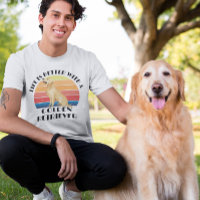La vida es mejor con un retro de Golden Retriever
