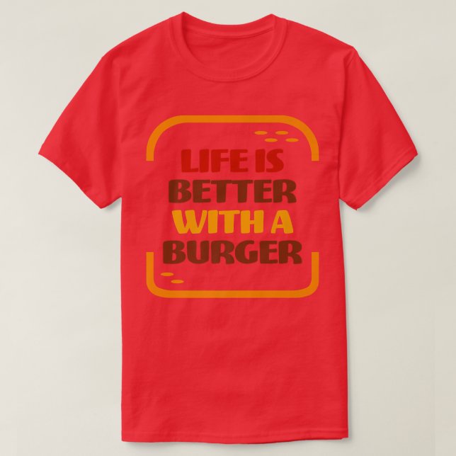 Camiseta La Vida Es Mejor Con Un Verano De Burger Gritando  (Diseño del anverso)