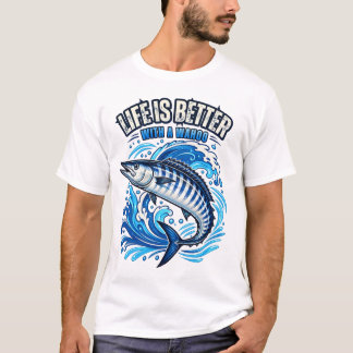 Camiseta La vida es mejor con un Wahoo divertido