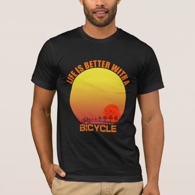 Camiseta La vida es mejor con una bicicleta (Anverso)