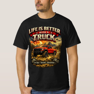 Camiseta La vida es mejor con una camioneta