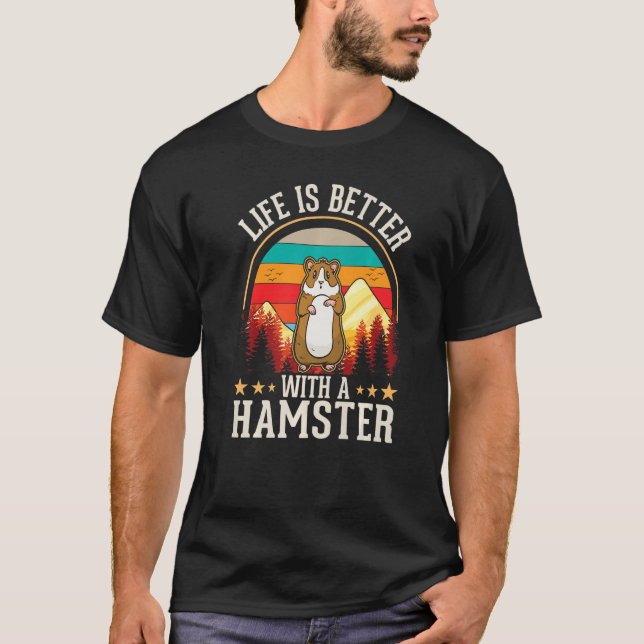 Camiseta La vida es mejor con una Prima Hamster Wheel (Anverso)