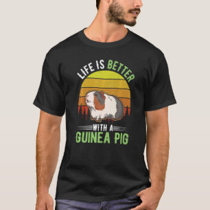 Camiseta La vida es mejor con una Prima para Cerdo de Guine