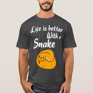 Camiseta La vida es mejor con una serpiente (5)
