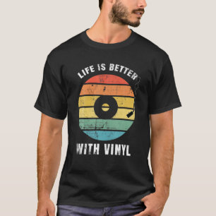 Camiseta La Vida Es Mejor Con Vinyl - Grabador De Música De