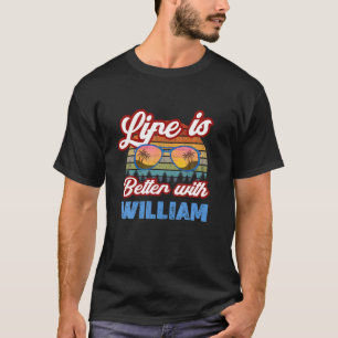 Camiseta La Vida Es Mejor Con William Funny Men/Boy/Baby Na