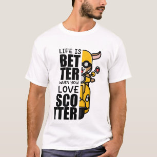 Camiseta "La vida es mejor cuando amas a Scooter" - Cabra l