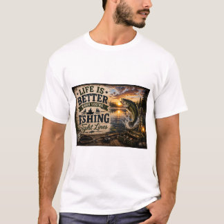 Camiseta La vida es mejor cuando estás pescando – Diseño de