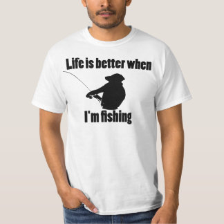Camiseta La vida es mejor cuando estoy pescando
