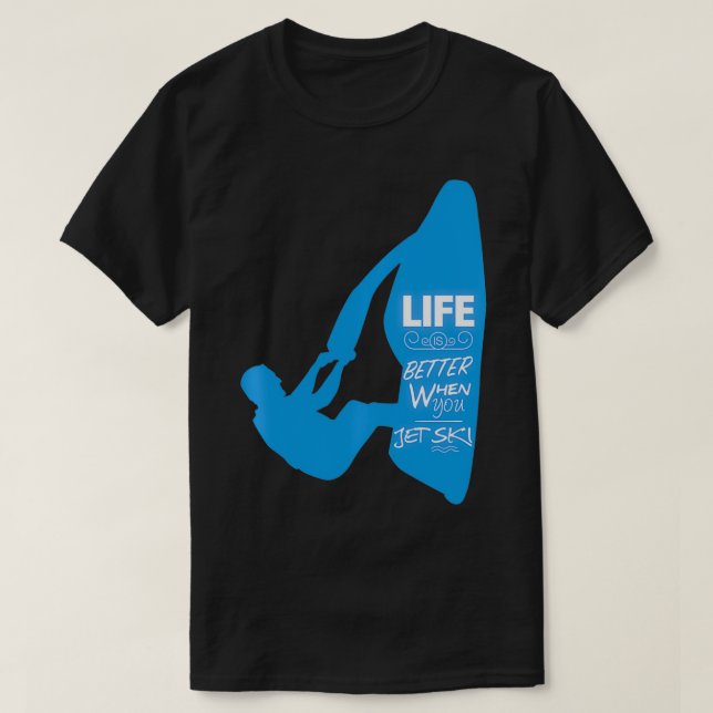 CAMISETA LA VIDA ES MEJOR CUANDO JET SKI LONG SLEEVE T (Diseño del anverso)