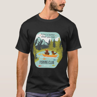 Camiseta La vida es mejor cuando pescas - Club de Pesca